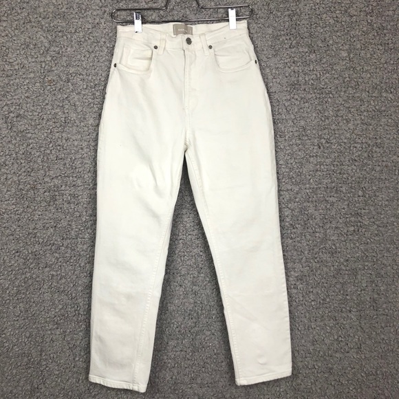 Everlane | High Rise Straight Jean White - Picture 4 of 8